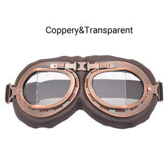 Vintage Pilot Motorcycle Racing Goggles Aviator Retro ATV UTV Dirt Bike Eyewear