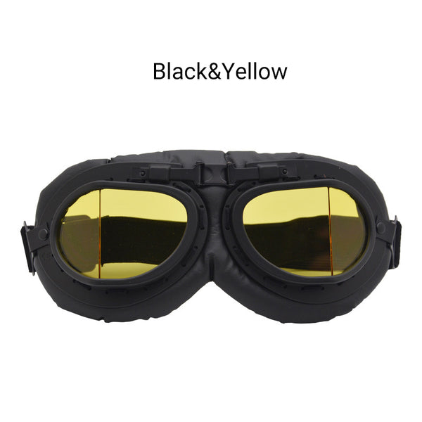 Vintage Pilot Motorcycle Racing Goggles Aviator Retro ATV UTV Dirt Bike Eyewear