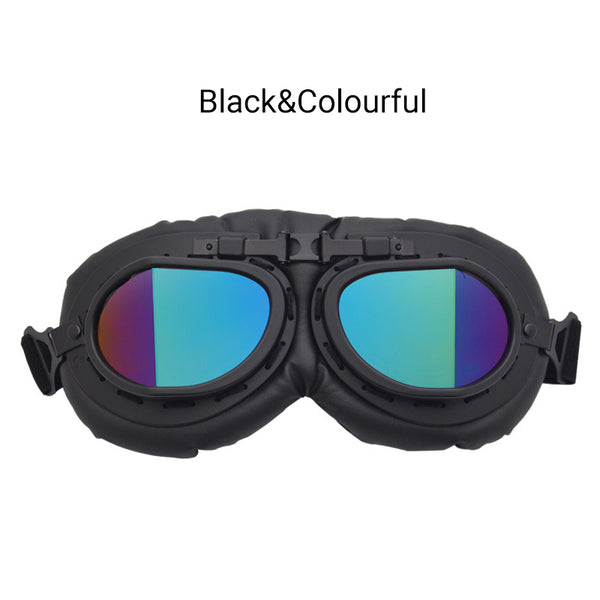 Vintage Pilot Motorcycle Racing Goggles Aviator Retro ATV UTV Dirt Bike Eyewear