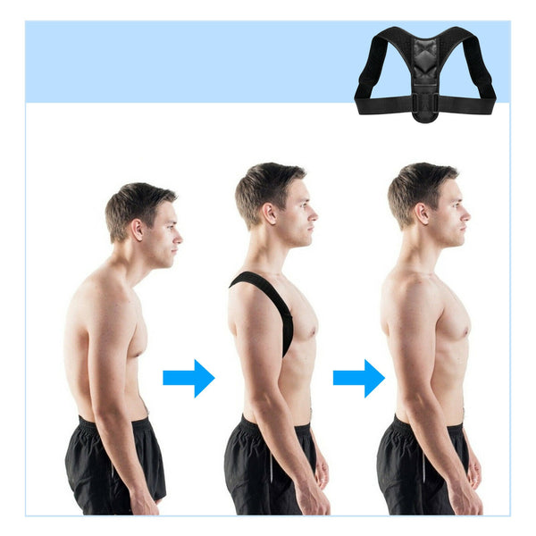 Posture Corrector Adjustable Back Shoulder Belt Support Body Brace Back Unisex - Lets Party