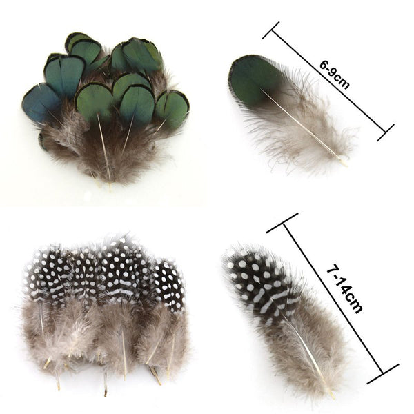 Mix Hen Pheasant Peacock Tail Eye Goose Feathers Wedding Millinery DIY Craft - Lets Party