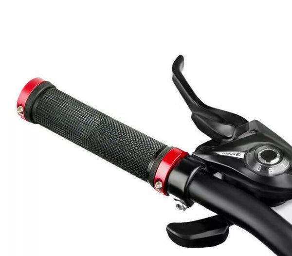 2 Pcs Locking HandleBar Grips Aluminum alloy sleeve Mountain Bike Cycle Bicycle - Lets Party
