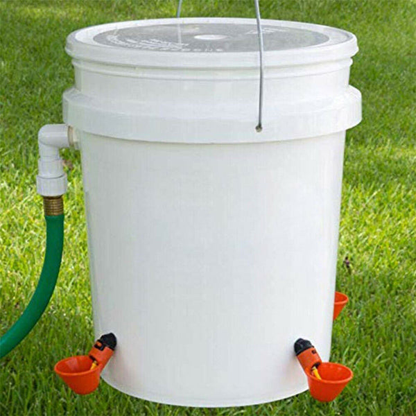 Poultry Chicken Automatic Drinker Cup Waterer Nipple Chook Bird Water Feeder - Lets Party
