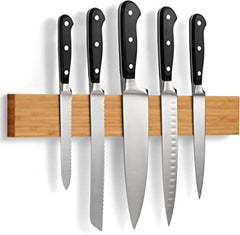 Bamboo Magnetic Knife Storage Holder Strip Bar Wall Mounted Cutlery Rack 40CM