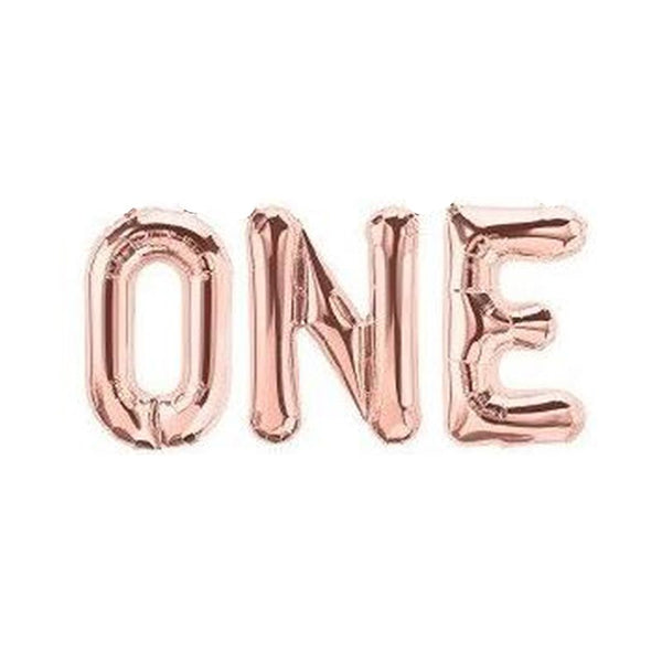 40cm Baby ONE Foil Helium Balloons Boy Girl Baby Shower Happy Birthday - Lets Party