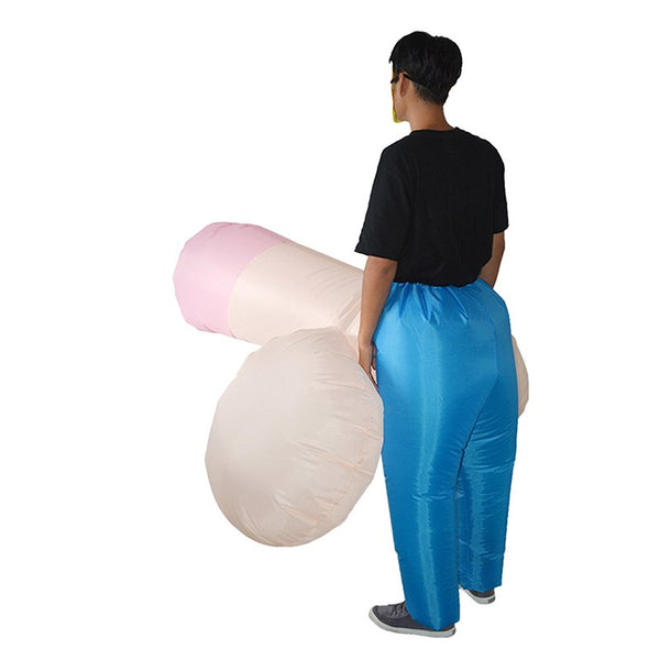 Adult Inflatable Pants Willy Suit Fancy Dress Costume Funny Penis Hen Stag Party - Lets Party