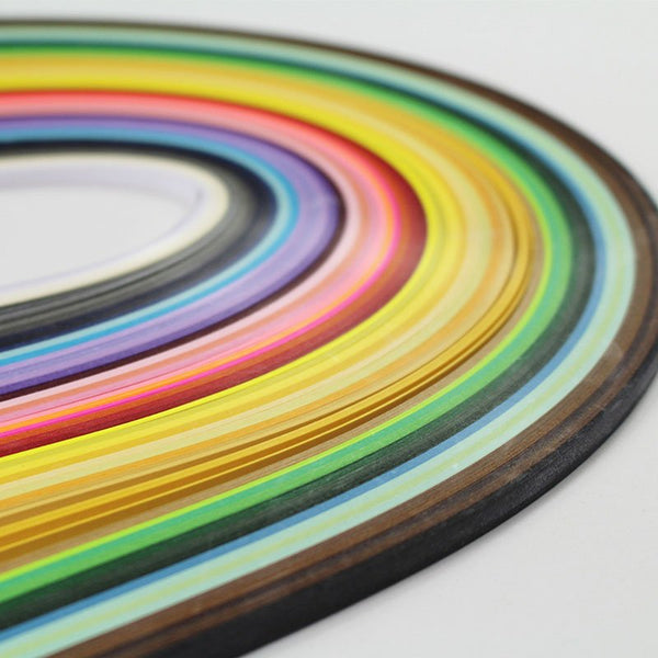 500Pcs 5mmX 35mm Strips Quilling Paper Mixed 50 Colours DIY Craft Kits Scrapbook - Lets Party