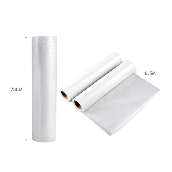 4 Rolls Vacuum Food Sealer Seal Bags Rolls Saver Storage Commercial Grade 28cm - Lets Party
