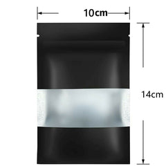 Window Black Matt Stand up Pouches Mylar Foil Bag Heat Seal Food Zip Lock Bag AU