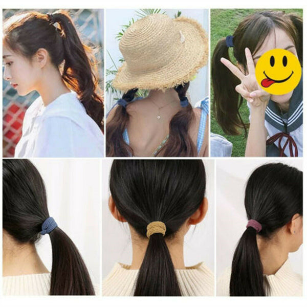 50-500X Colorful Girl Hair Ties Rubber Bands Ropes Rings Ponytail Holder Fashion - Lets Party