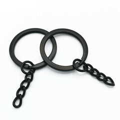80PCS Bulk Split Metal Key Rings Keyring Blanks With Link Chains For DIY Craft