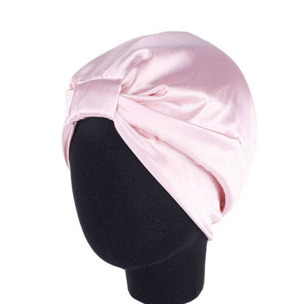 Womens Imitated Silk Sleeping Cap Sleep Hat Night Hair Styling Care Bonnet Wrap - Lets Party