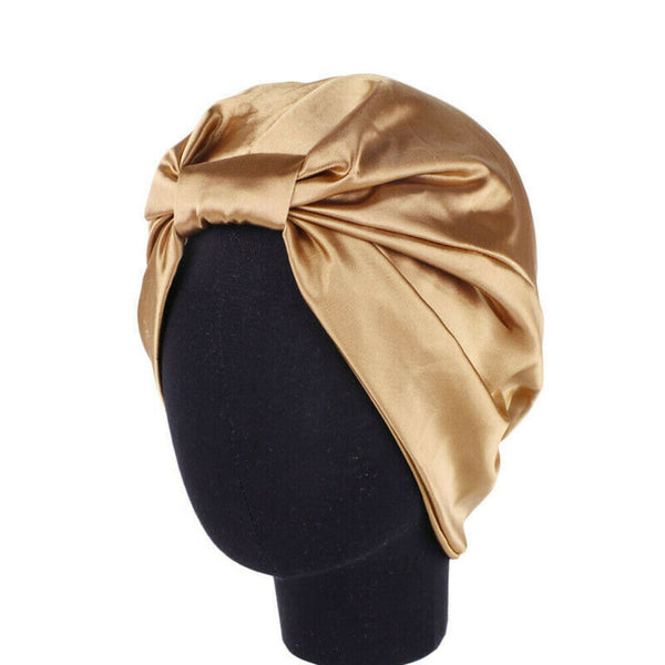 Womens Imitated Silk Sleeping Cap Sleep Hat Night Hair Styling Care Bonnet Wrap - Lets Party