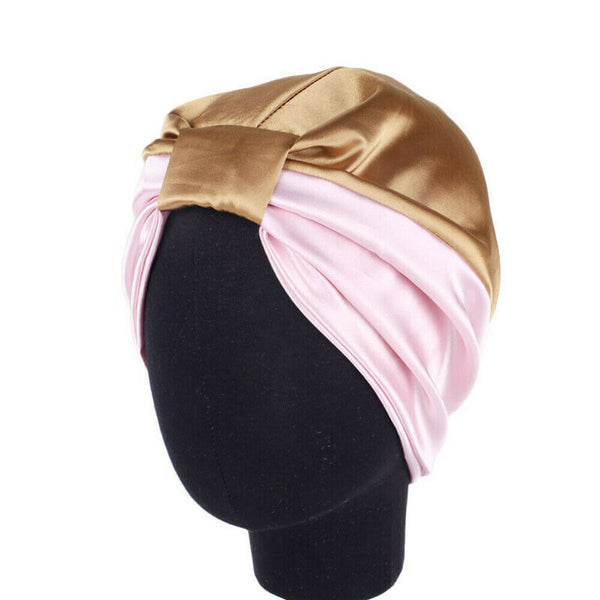 Womens Imitated Silk Sleeping Cap Sleep Hat Night Hair Styling Care Bonnet Wrap - Lets Party