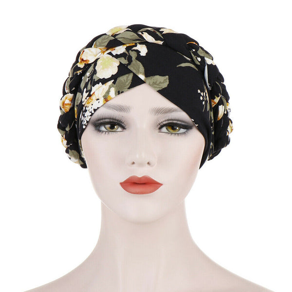 Women's Floral Chemo Cap Cancer Hat Muslim Hair Scarf Turban Hijab Head Wrap - Lets Party