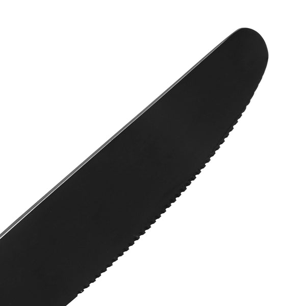 Stainless Steel Cutlery Set Travel Knife Fork Spoon Black Child Tableware 30pcsc - Lets Party