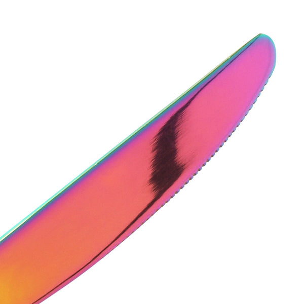 Stainless Steel Cutlery Set Glossy Knife Fork Spoon Teaspoon Child Rainbow 30pcs - Lets Party