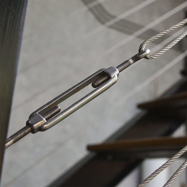 Traderight Wire Rope DIY Balustrade Kit 10 Set Stainless Steel Grade316 Eye/Eye - Lets Party