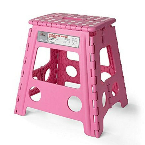 22 / 39 cm Folding Step Stool Portable Plastic Foldable Chair Store Flat Outdoor - Lets Party