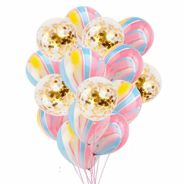 10-24pcs Balloon Set Foil Balloons Latex Confetti Balloon Party Birthday Wedding - Lets Party
