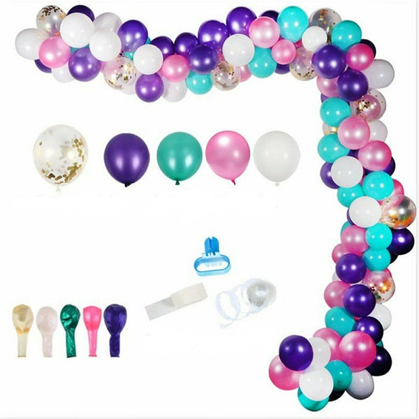 113pcs Balloons+Balloon Arch Kit Set Birthday Wedding Party Garland OR Chain - Lets Party