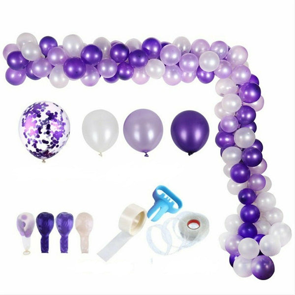 113pcs Balloons+Balloon Arch Kit Set Birthday Wedding Party Garland OR Chain - Lets Party
