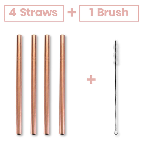Thick Shake Milkshake Stainless Steel Straws Reusable Metal Drinking Straw Brush - Lets Party