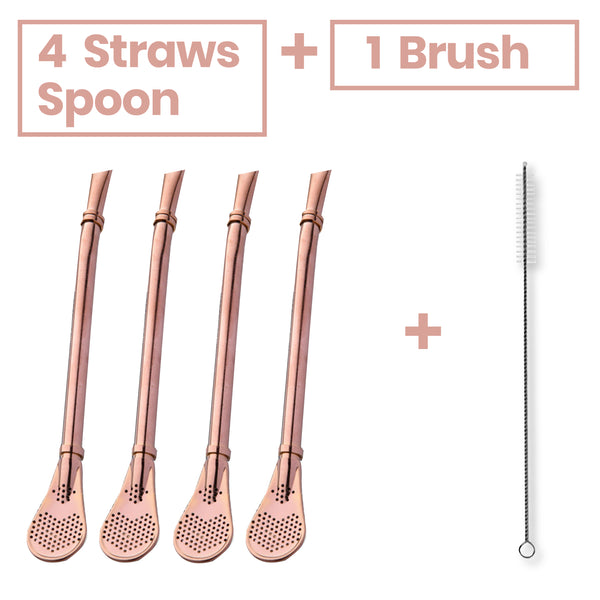 Thick Shake Milkshake Stainless Steel Straws Reusable Metal Drinking Straw Brush - Lets Party