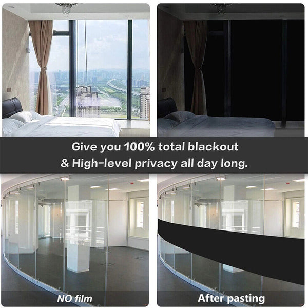 90cm Total Light Blackout 100% Privacy Window Film Tinting Tint Sticker AU - Lets Party