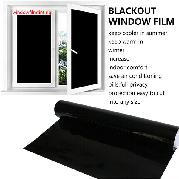 90cm Total Light Blackout 100% Privacy Window Film Tinting Tint Sticker AU - Lets Party