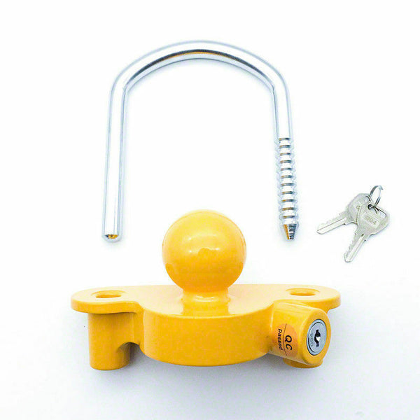 Trailer Parts Coupling Lock Universal Hitch Tow Ball 2 Keys Caravan Antitheft - Lets Party