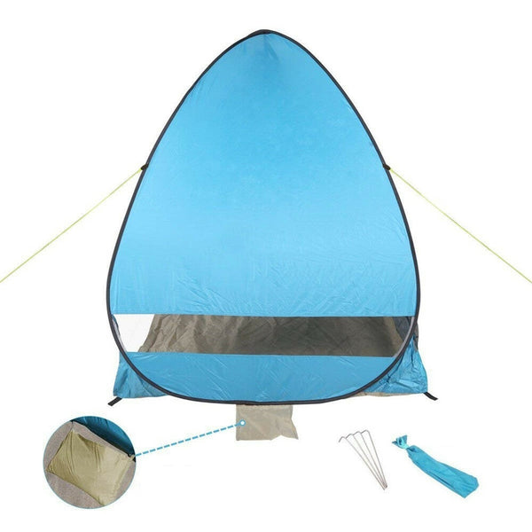 Pop Up Beach Tent Canopy UV Camping Fishing Mesh Sun Shade Shelter 4 Persons - Lets Party