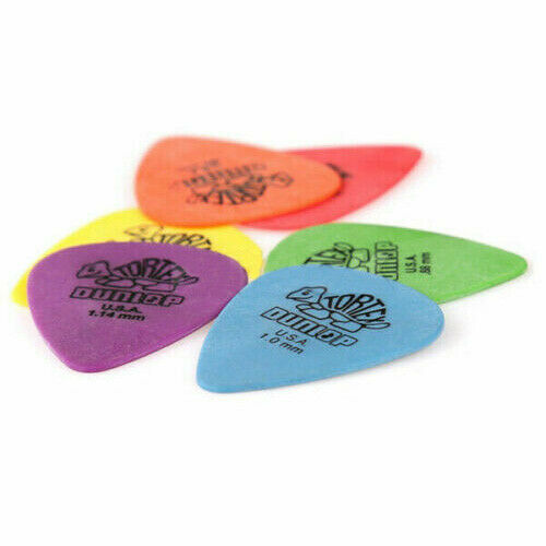 6X / 12X Jim Dunlop Tortex Standard Plectrums Mixed Pro Gauges Guitar Picks - Lets Party