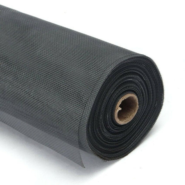 Roll Insect Flywire Window Fly Screen Net Mesh Flyscreen Black/ Grey 100FT / 30M - Lets Party