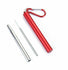 Reusable Collapsible Drinking Straws Stainless Steel Metal Straw Foldable+ Brush - Lets Party