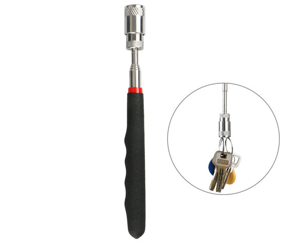 Magnetic Pick Up Tool 81CM Extendable Telescopic LED Torch Magnet Rod - Lets Party