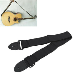 Black Guitar Strap Replacement Adjustable Nylon Belt Acoustic Electric Bass