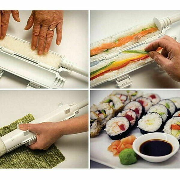 Sushi Tube Kit Machine Apparatus Rolling Rice Roller Mold DIY Maker Tool Kitchen - Lets Party