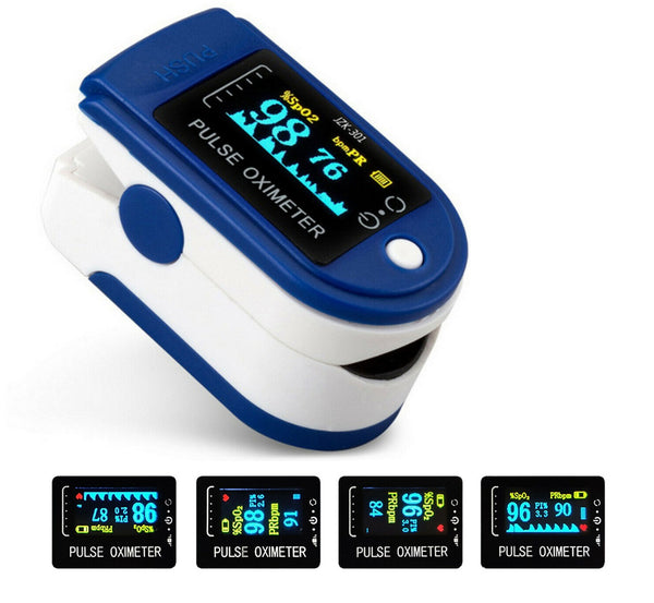 Professional Finger Pulse Oximeter Blood Oxygen Saturation Monitor Heart Rate - Lets Party