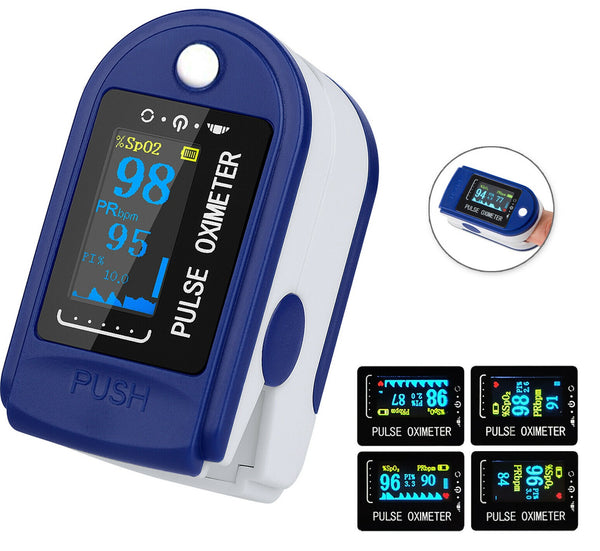 Professional Finger Pulse Oximeter Blood Oxygen Saturation Monitor Heart Rate - Lets Party