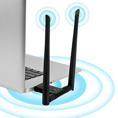 AC1200 High Power USB AC Wireless WiFi Adapter Dongle 5dBi Dual Antenna 802.11AC