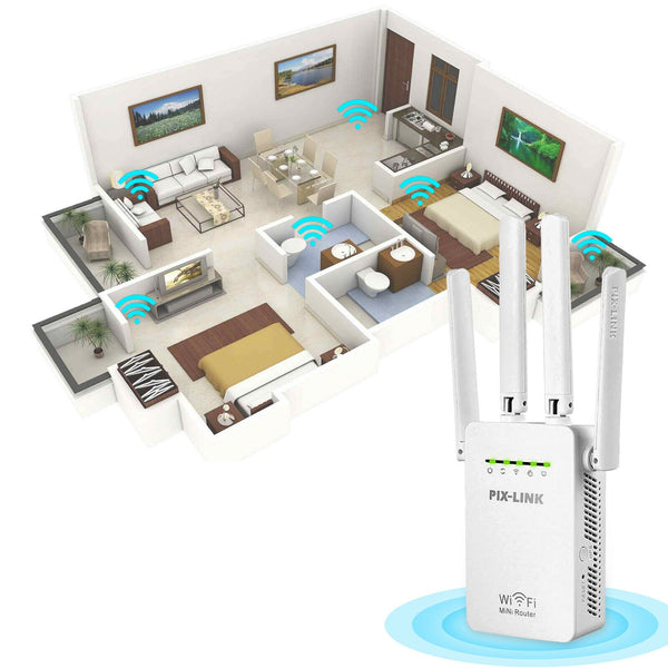 1200Mbps Dual Band Wireless WiFi Repeater Router Range Extender Signal Booster - Lets Party