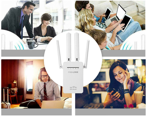 1200Mbps Dual Band Wireless WiFi Repeater Router Range Extender Signal Booster - Lets Party