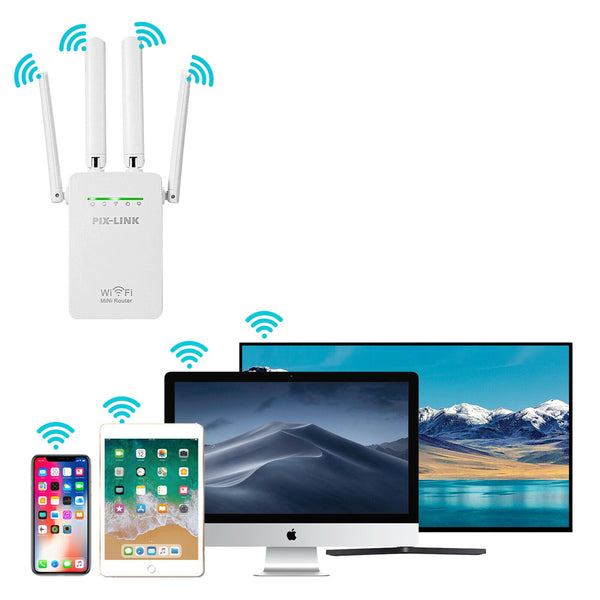 1200Mbps Dual Band Wireless WiFi Repeater Router Range Extender Signal Booster - Lets Party