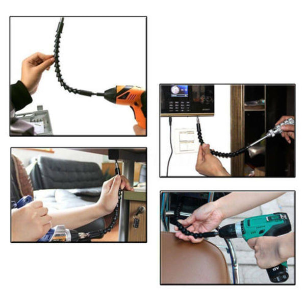 Flexible Drill Bit Extension Shaft Right Extension and Bit Bits Connecting  - Lets Party