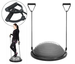 Pilates Bosu Balance Ball Gym Training Exercise Half Fitness w/ Pump & Band Yoga