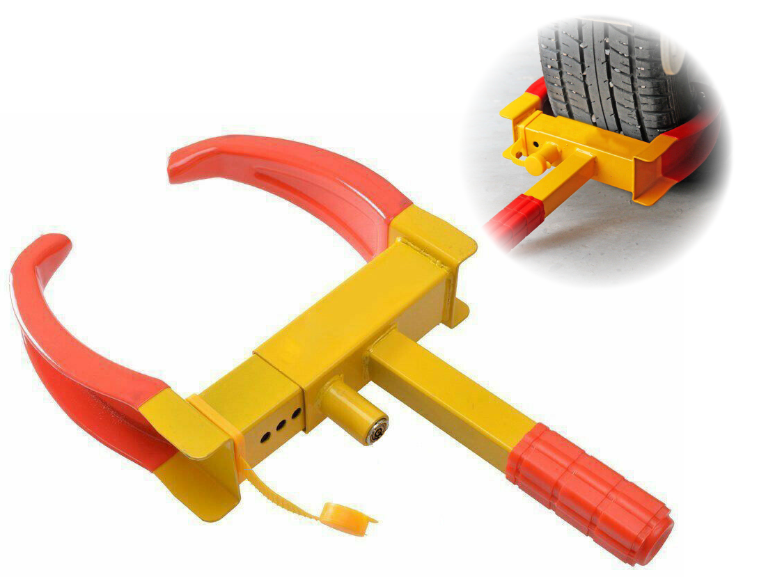 Heavy Duty Wheel Clamp Lock Vehicle Caravan Car Security Anti-theft w/ 2 keys - Lets Party