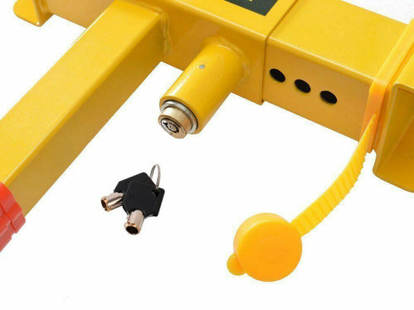 Heavy Duty Wheel Clamp Lock Vehicle Caravan Car Security Anti-theft w/ 2 keys - Lets Party