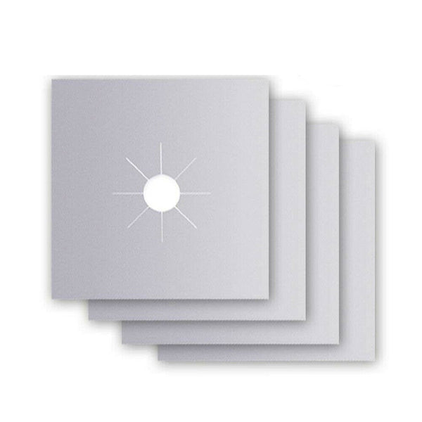 4X Reusable Stove Clean Mat Kitchen Foil Gas Oil Protector Liner Burner Cover  - Lets Party