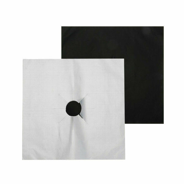 4X Reusable Stove Clean Mat Kitchen Foil Gas Oil Protector Liner Burner Cover  - Lets Party